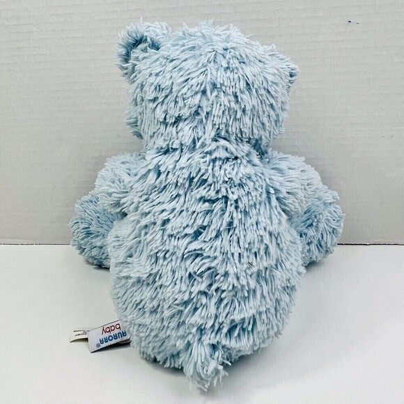 Aurora Baby Light Blue Polar Bear Plush Shaggy Floppy Ribbed Feet Stuffed Animal - Picture 5 of 16